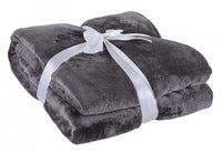 Plaid in Ecopelliccia Rosa da Interno - ANDRE Dimensione: 150x200, Colore: Grigio