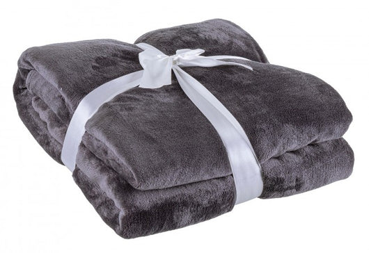 Plaid in Ecopelliccia Rosa da Interno - ANDRE Dimensione: 150x200, Colore: Grigio