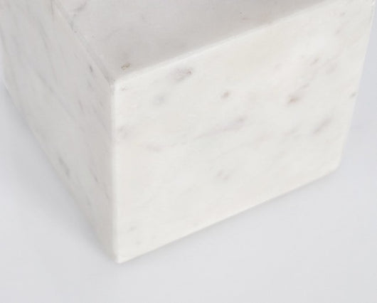 Lampada Tavolo Marmo Bianco Moderna da Interni 12x12 - TARIQ