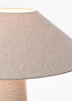 Lampada da Terra in Bouclé Beige Moderna da Interni H120 - KIAN