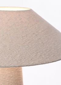 Lampada da Terra in Bouclé Beige Moderna da Interni H120 - KIAN