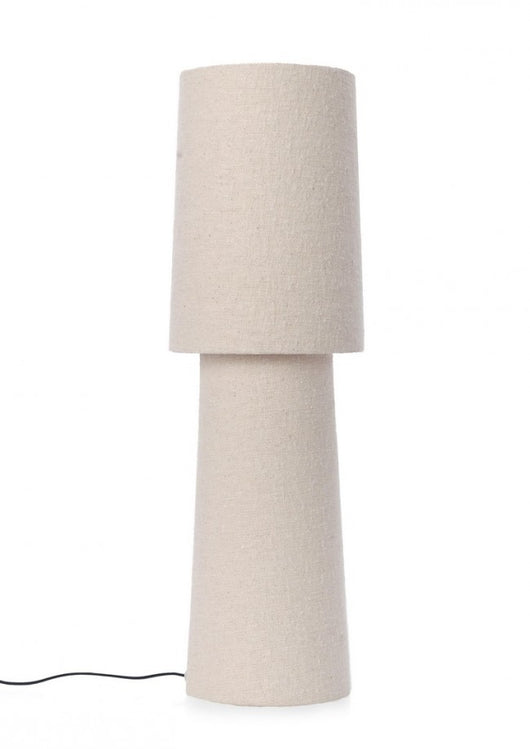 Lampada Tavolo Bouclè Beige Moderna da Interno H58 cm - KIAN