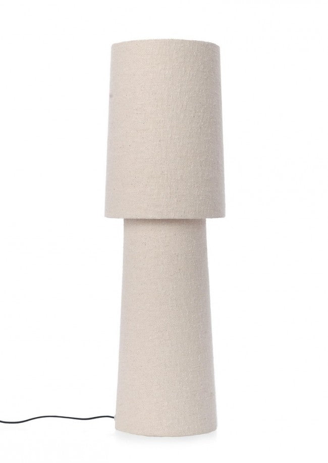 Lampada Tavolo Bouclè Beige Moderna da Interno H58 cm - KIAN