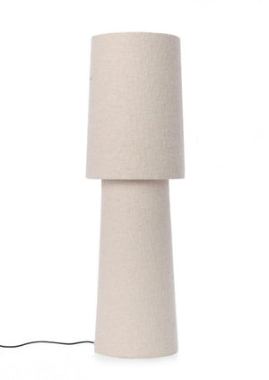 Lampada Tavolo Bouclè Beige Moderna da Interno H58 cm - KIAN