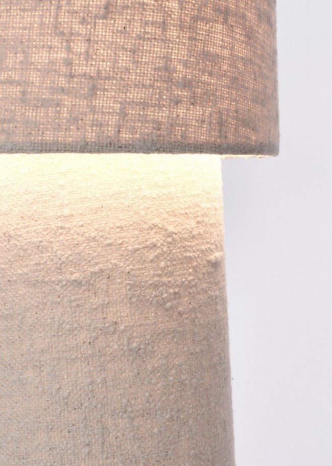 Lampada Tavolo Bouclè Beige Moderna da Interno H58 cm - KIAN