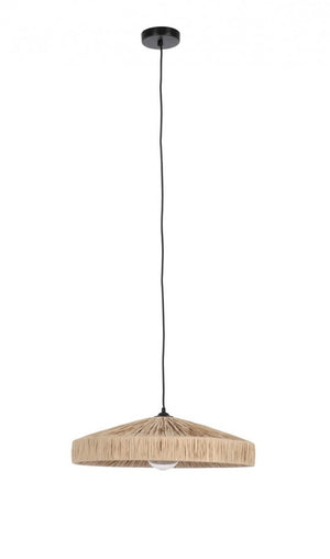 Lampadario in Rafia Naturale Marrone Boho da Interno - MEI-WEN Colore: Marrone, Dimensione: D 50