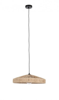 Lampadario in Rafia Naturale Marrone Boho da Interno - MEI-WEN Colore: Marrone, Dimensione: D 50