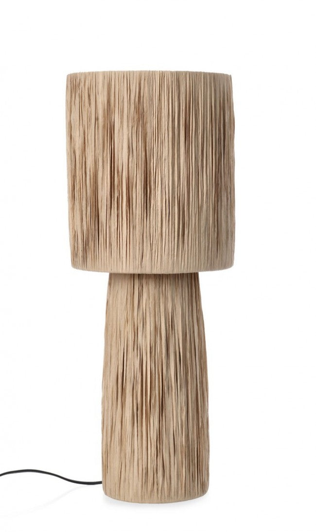 Lampada Tavolo in Rafia Marrone Boho da Interno - MEI-WEN