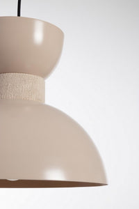 Lampadario Sospensione Metallo Blu Moderno da Interni - SHIORI Dimensione: D 30, Colore: Beige