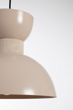 Lampadario Sospensione Metallo Blu Moderno da Interni - SHIORI Dimensione: D 30, Colore: Beige