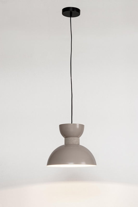 Lampadario Sospensione Metallo Blu Moderno da Interni - SHIORI Dimensione: D 30, Colore: Beige