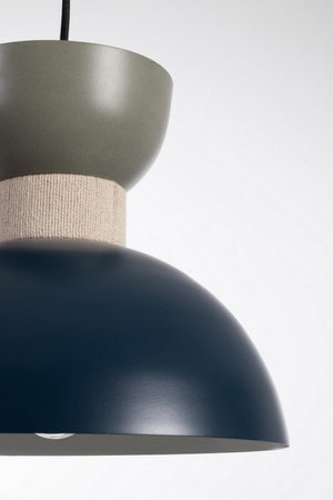 Lampadario Sospensione Metallo Blu Moderno da Interni - SHIORI Dimensione: D 30, Colore: Blu