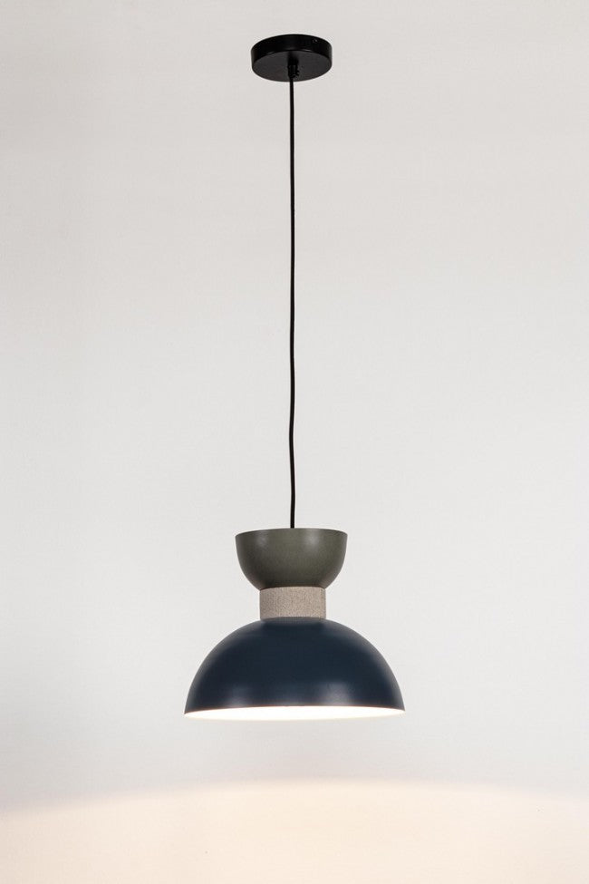 Lampadario Sospensione Metallo Blu Moderno da Interni - SHIORI Dimensione: D 30, Colore: Blu