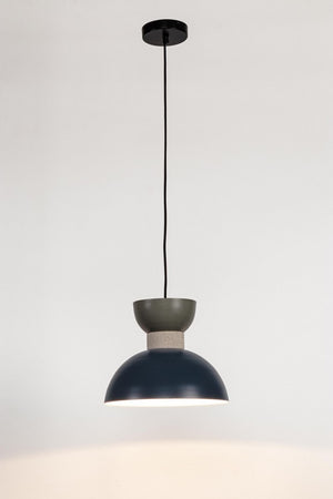 Lampadario Sospensione Metallo Blu Moderno da Interni - SHIORI Dimensione: D 30, Colore: Blu