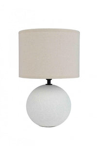 Lampada da Tavolo Ceramica Bianca Moderna da Interno - MEI-HSUAN Dimensione: D 20, Colore: Bianco