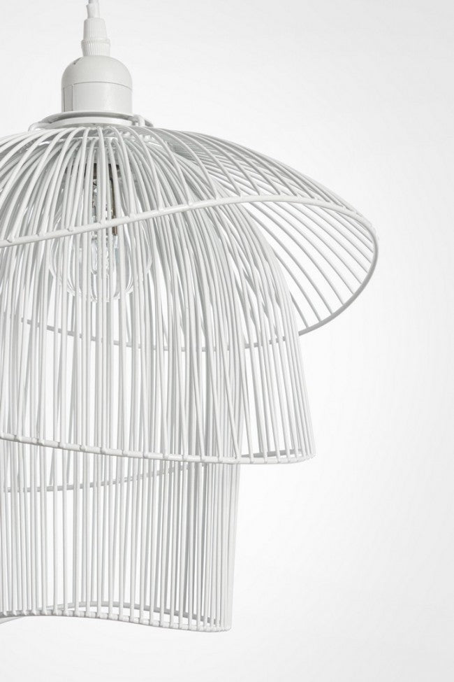 Lampadario Sospensione Metallo Bianco Moderno da Interno - JIA Colore: Bianco