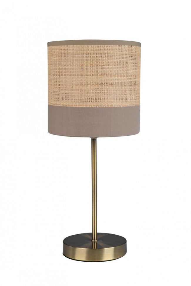 Lampada da Tavolo Acciaio Beige Boho da Interno H40 - ZAIN Colore: Beige