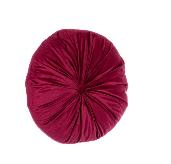 Set 4 Cuscini Rotondi Tessuto Avorio Vintage da Interno 40 - ARCADIA Colore: Bordeaux