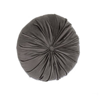 Set 4 Cuscini Rotondi Tessuto Avorio Vintage da Interno 40 - ARCADIA Colore: Grigio scuro