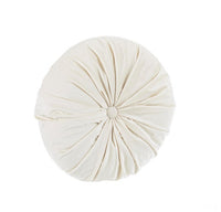 Set 4 Cuscini Rotondi Tessuto Avorio Vintage da Interno 40 - ARCADIA Colore: Avorio