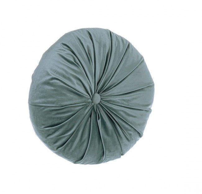 Set 4 Cuscini Rotondi Tessuto Avorio Vintage da Interno 40 - ARCADIA Colore: Verde Acqua