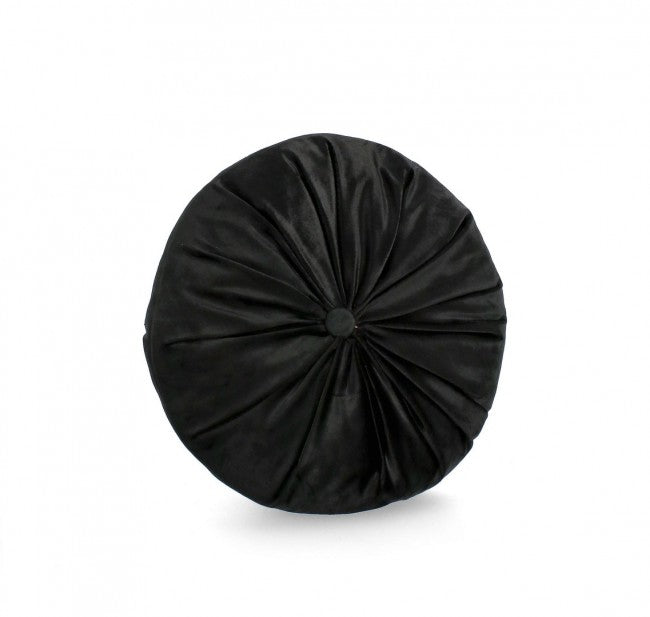 Set 4 Cuscini Rotondi Tessuto Avorio Vintage da Interno 40 - ARCADIA Colore: Nero