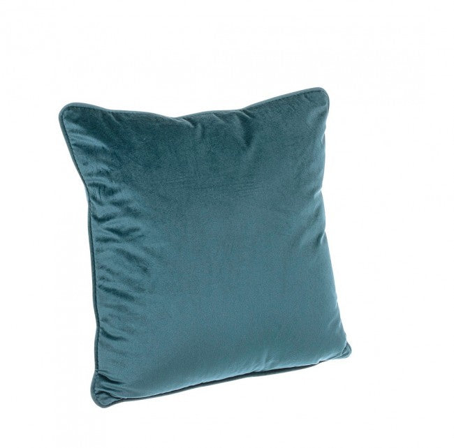 Set 4 Cuscini in Velluto Grigio Scuro Moderni da Interno - ARCADIA Dimensione: 40x40, Colore: Avio