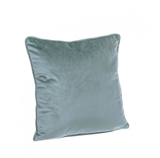 Set 4 Cuscini in Velluto Grigio Scuro Moderni da Interno - ARCADIA Colore: Verde Acqua, Dimensione: 40x40