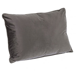 Set 4 Cuscini in Velluto Grigio Scuro Moderni da Interno - ARCADIA Dimensione: 40x60, Colore: Grigio scuro
