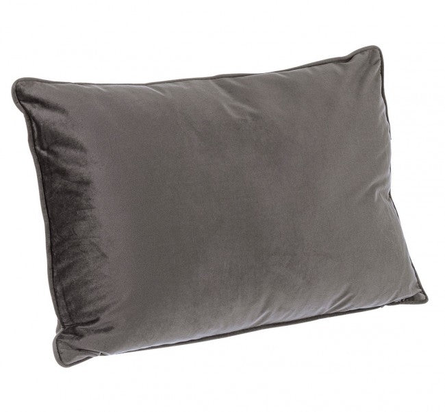 Set 4 Cuscini in Velluto Grigio Scuro Moderni da Interno - ARCADIA Dimensione: 40x60, Colore: Grigio scuro