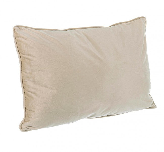 Set 4 Cuscini in Velluto Grigio Scuro Moderni da Interno - ARCADIA Colore: Beige, Dimensione: 40x60