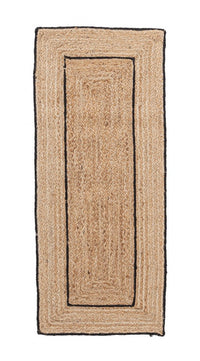 Tappeto Rettangolare in Iuta Nero Stile Rustico da Interno - ANDERSON Colore: Nero, Dimensione: 60x150