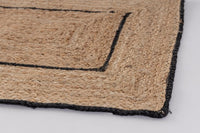 Tappeto Rettangolare in Iuta Nero Stile Rustico da Interno - ANDERSON Colore: Nero, Dimensione: 60x150