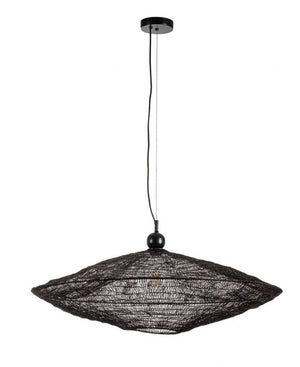 Lampadario Sospensione Metallo Nero Moderno da Interno - DARIO Colore: Nero