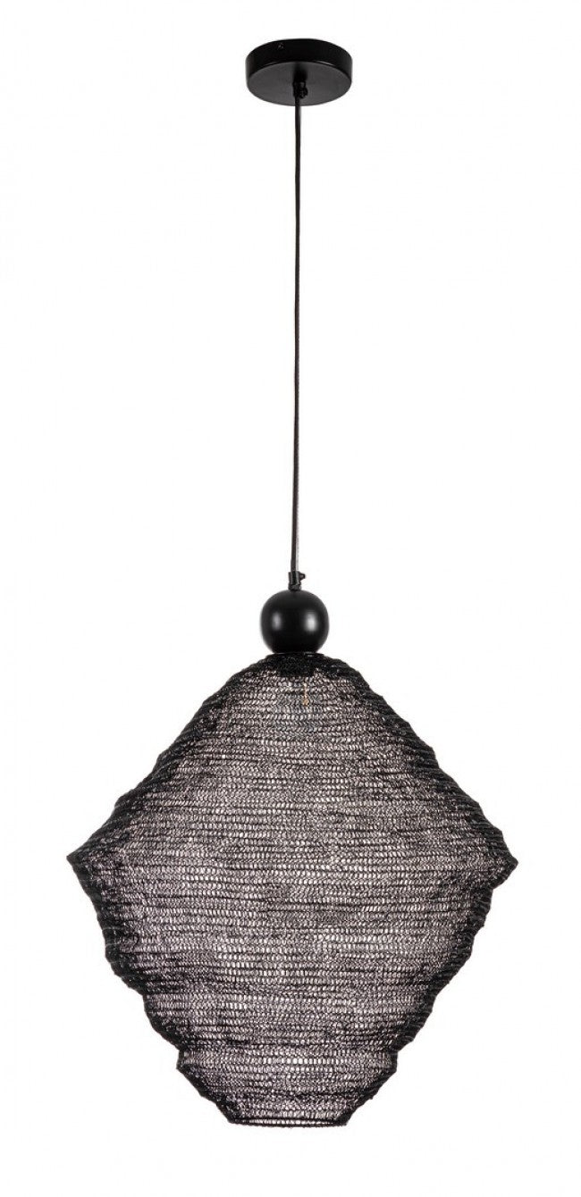 Lampadario Metallo Nero Moderno da Interno - DARIO Colore: Nero