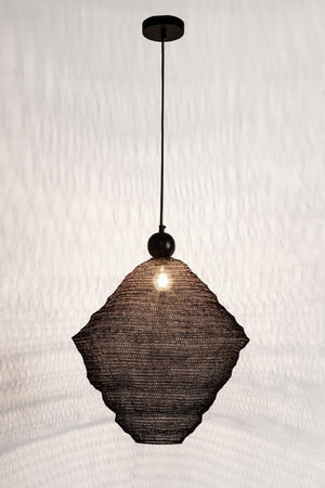 Lampadario Metallo Nero Moderno da Interno - DARIO Colore: Nero