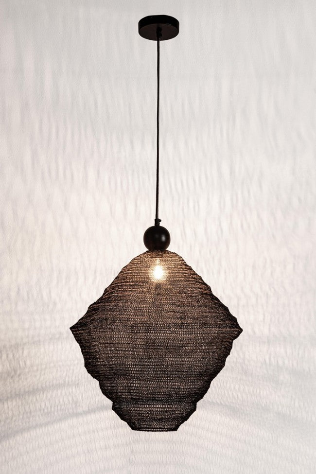 Lampadario Metallo Nero Moderno da Interno - DARIO Colore: Nero