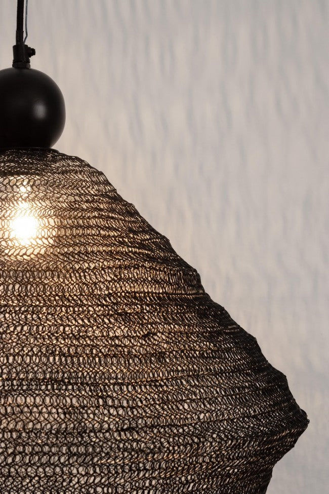 Lampadario Metallo Nero Moderno da Interno - DARIO Colore: Nero