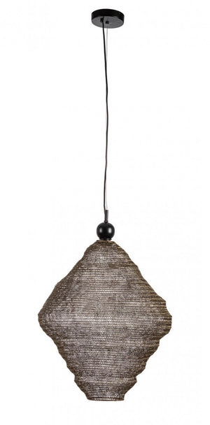 Lampadario Metallo Nero Moderno da Interno - DARIO Colore: Oro