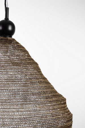 Lampadario Metallo Nero Moderno da Interno - DARIO Colore: Oro