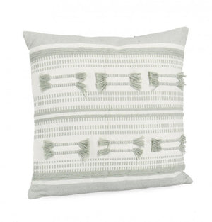 Set 4 Cuscini Cotone Verde Boho da Interno 45x47 cm - MEI-XIU Colore: Verde