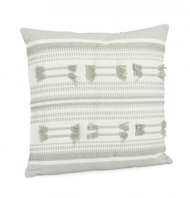 Set 4 Cuscini Cotone Verde Boho da Interno 45x47 cm - MEI-XIU Colore: Verde