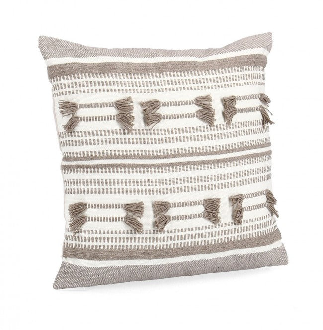 Set 4 Cuscini Cotone Verde Boho da Interno 45x47 cm - MEI-XIU Colore: Tortora