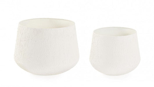 Porta Vaso Basso in Acciaio Nero Moderno da Interno - FRESH Colore: Beige