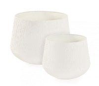 Porta Vaso Basso in Acciaio Nero Moderno da Interno - FRESH Colore: Beige