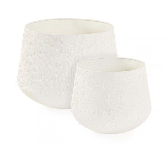 Porta Vaso Basso in Acciaio Nero Moderno da Interno - FRESH Colore: Beige