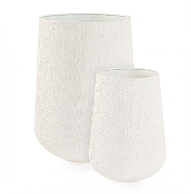 Porta Vaso Alto Acciaio Beige Moderno da Interno - FRESH Colore: Beige