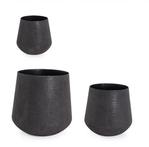 Porta Vaso in Acciaio Beige Moderno da Interno - FRESH Colore: Nero