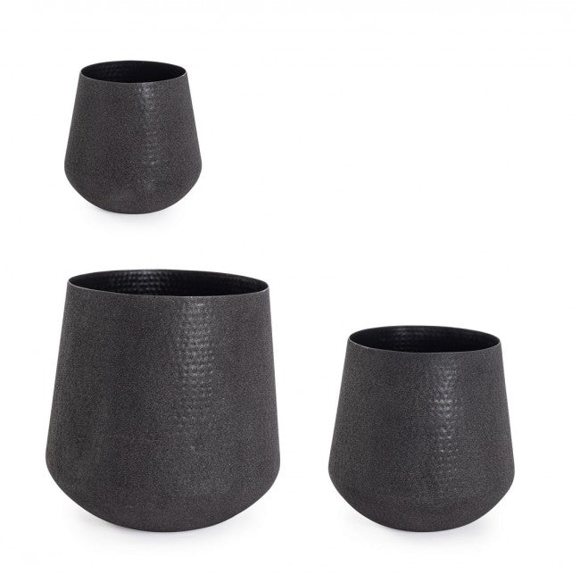 Porta Vaso in Acciaio Beige Moderno da Interno - FRESH Colore: Nero