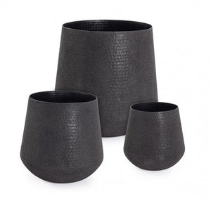 Porta Vaso in Acciaio Beige Moderno da Interno - FRESH Colore: Nero